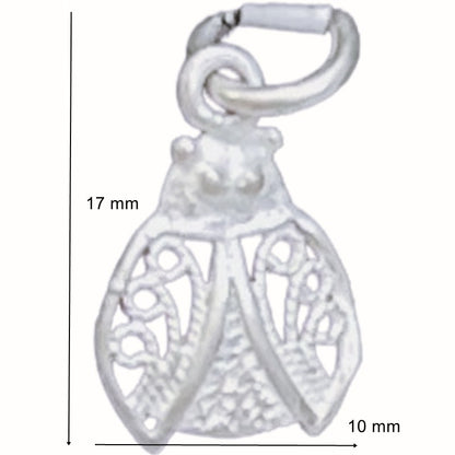Pandantiv din Argint 925 Jolie Silver, Model Buburuza Filigran, 17 x 10 mm, 0.6 g-1