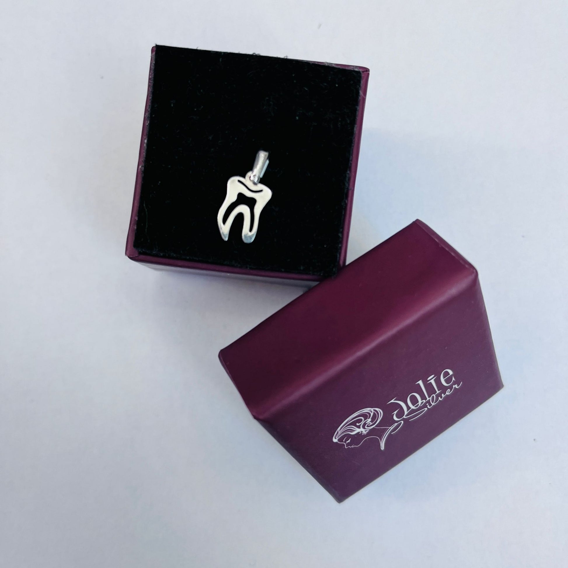 Pandantiv din Argint 925 Jolie Silver, Model Dinte, 15 x 7 mm, 0.6 g-5