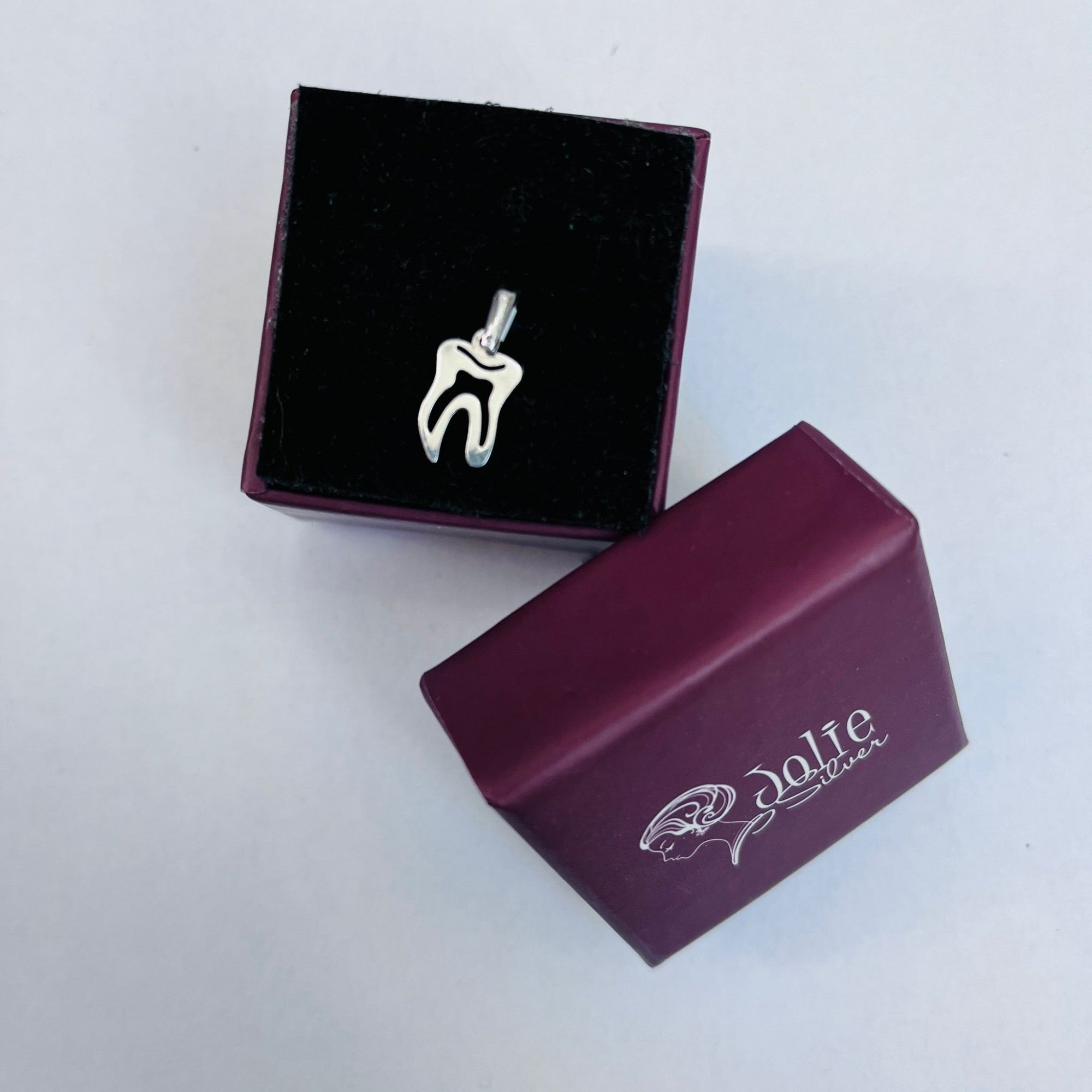 Pandantiv din Argint 925 Jolie Silver, Model Dinte, 15 x 7 mm, 0.6 g-5