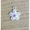 Pandantiv din Argint 925, Jolie Silver, Model Floare Cu Pietre, 0.9 g, 1 x 1 cm, Roz-0