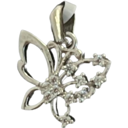 Pandantiv din Argint 925 Jolie Silver, Model Fluturas Rodiat cu Zirconii, 20 x 15 mm, 1.6 g-0