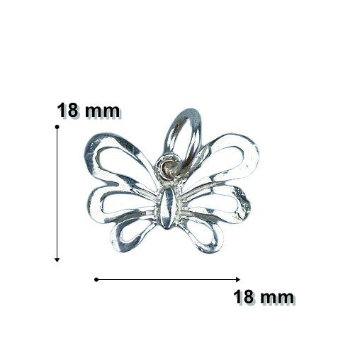 Pandantiv din Argint 925 Jolie Silver, Model Fluture, 18 x 18 mm, 0.9 g-3