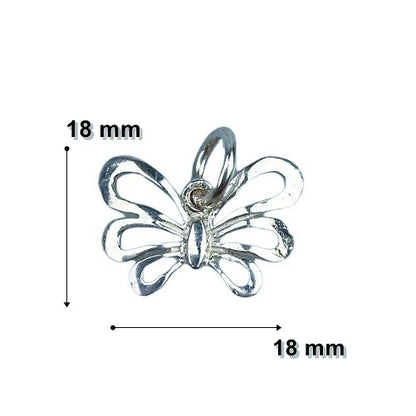 Pandantiv din Argint 925 Jolie Silver, Model Fluture, 18 x 18 mm, 0.9 g-3