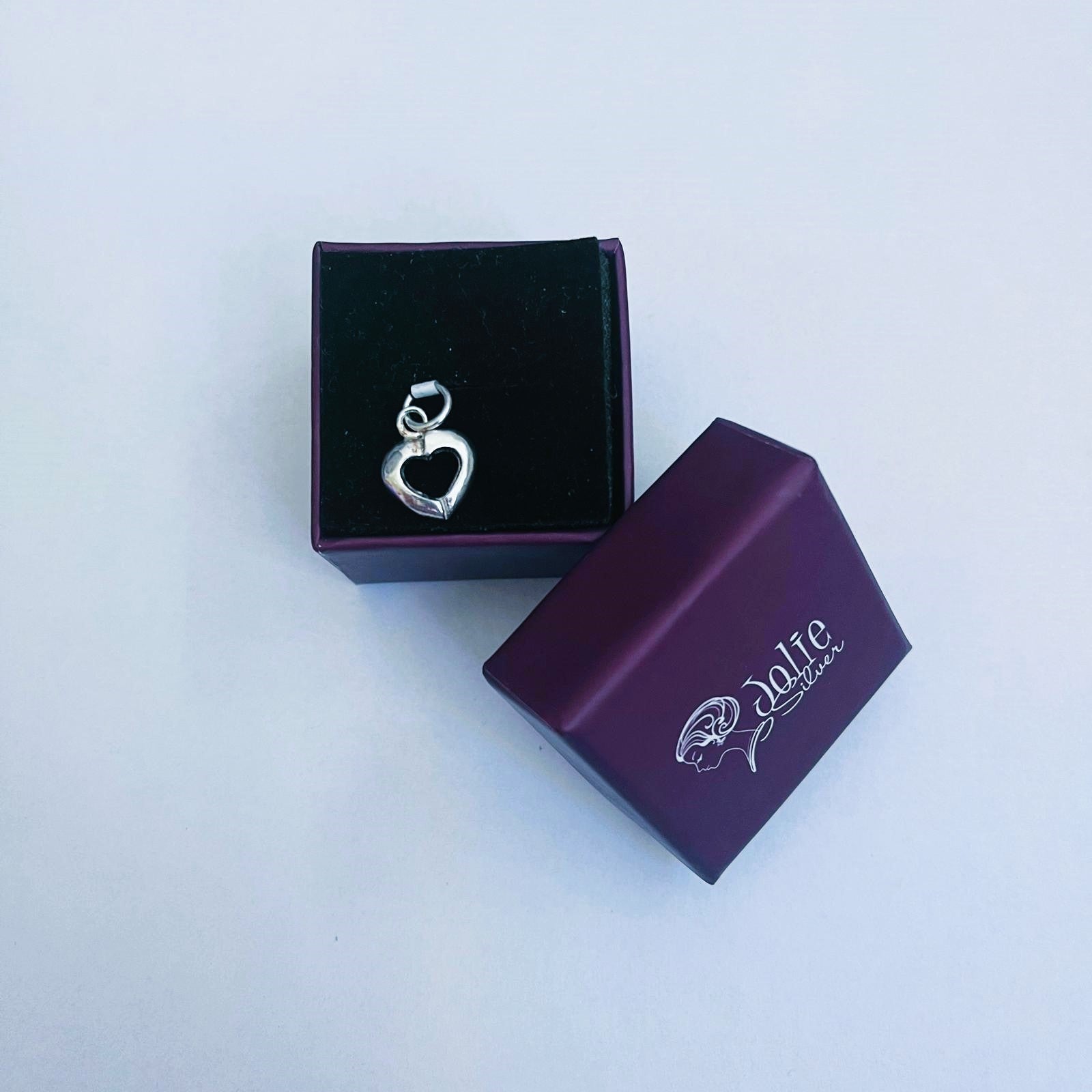 Pandantiv din Argint 925 Jolie Silver, Model Inima Contur, 18 x 12 mm, 1 g-4