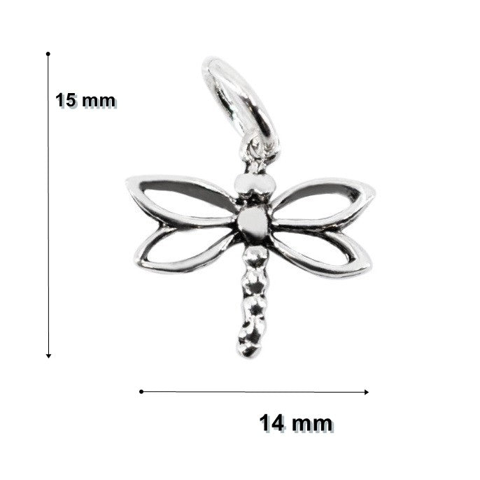 Pandantiv din Argint 925 Jolie Silver, Model Libelula, Fara Inchidere, Fara Pietre, 15 x 14 mm, 0.6 g-1