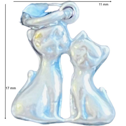 Pandantiv din Argint 925 Jolie Silver, Model Pisicute, 17 x 11 mm, 0.9 g-1