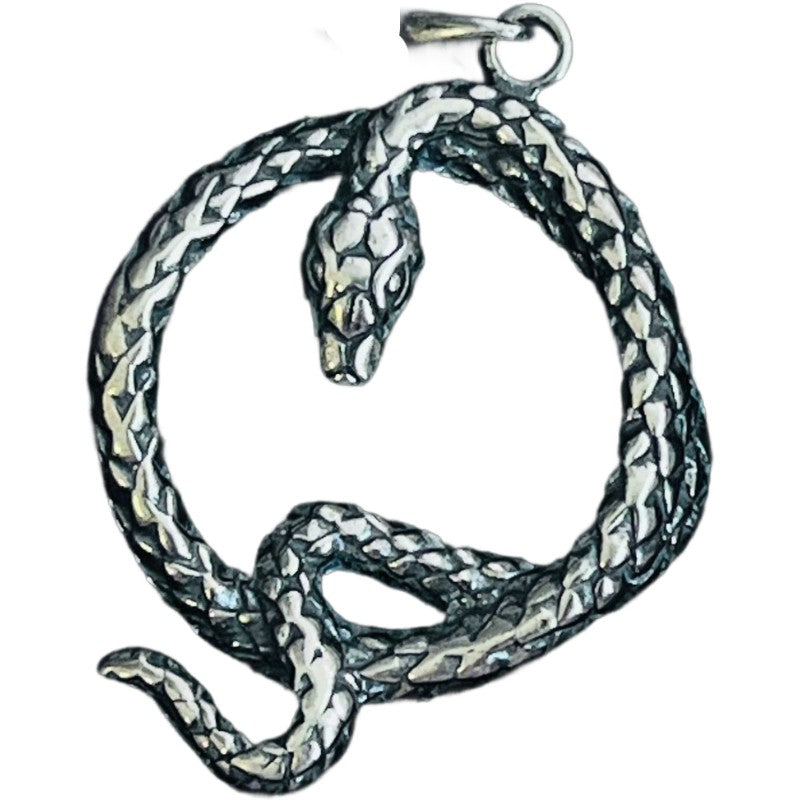 Pandantiv din Argint 925 Jolie Silver, Model Sarpe Incolacit, 40 x 26 mm, 4.7 g-0