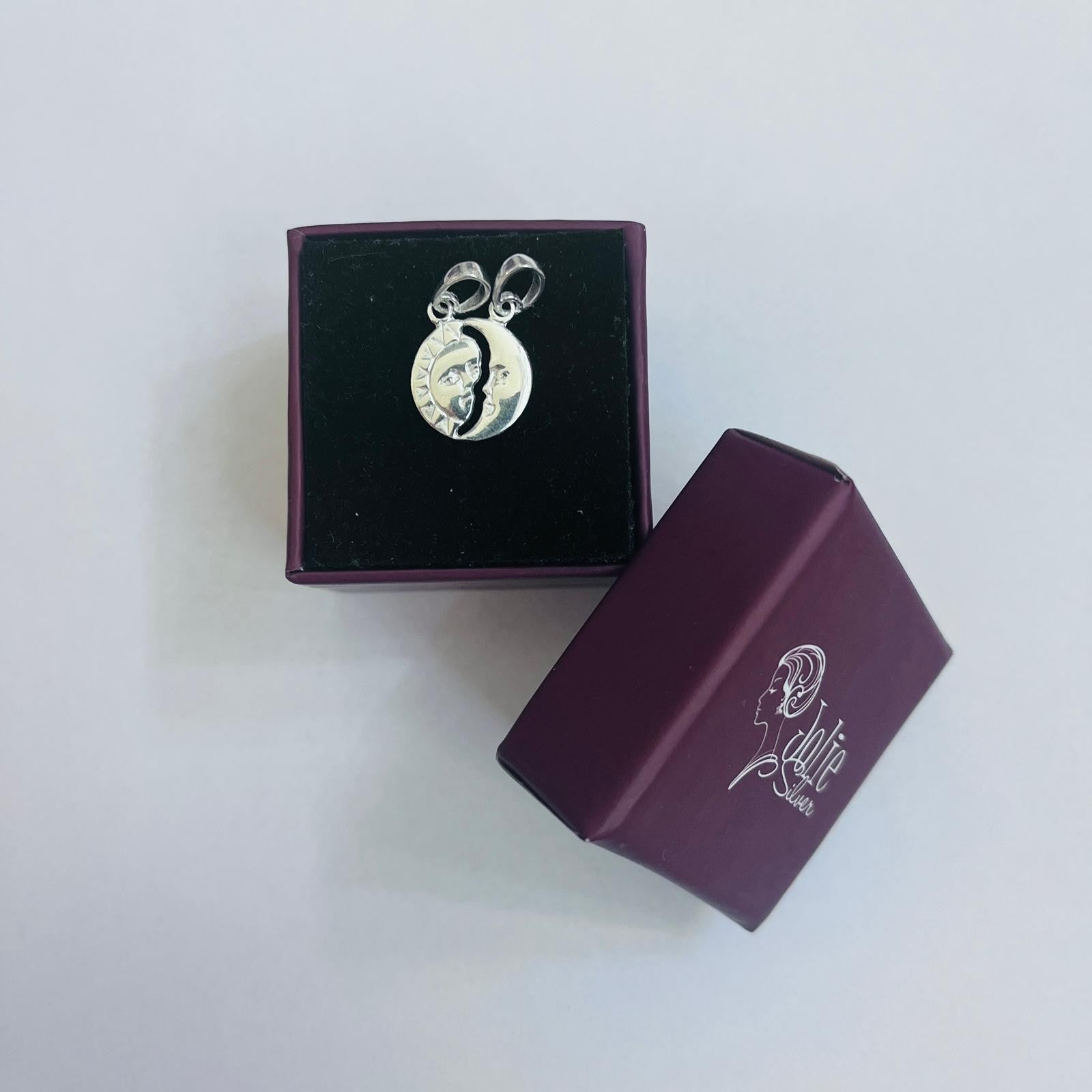 Pandantiv din Argint 925 Jolie Silver, Model Soare si Luna, 18 x 12 mm, 1.2 g-6