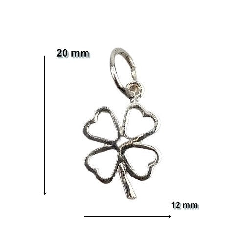 Pandantiv din Argint 925 Jolie Silver, Model Trifoi Contur, 20 x 12 mm, 0.7 g-3