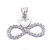 Pandantiv Infinit cu Inima, Argint 925, 1.5 cm x 2 cm-0