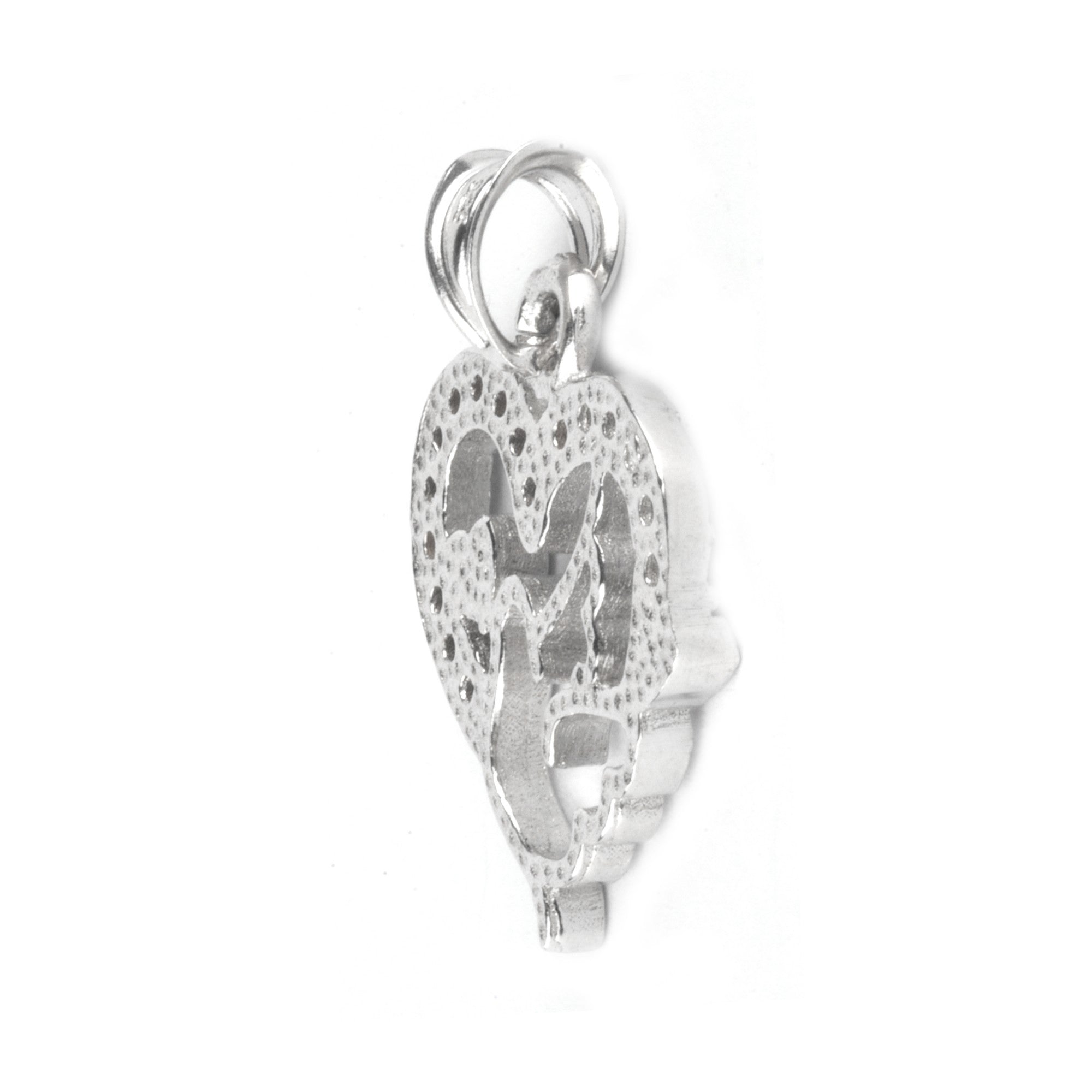 Pandantiv, Jolie Silver, Argint 925, Model Inima cu Porumbel, 20 x 15 mm, 1.5 g-2