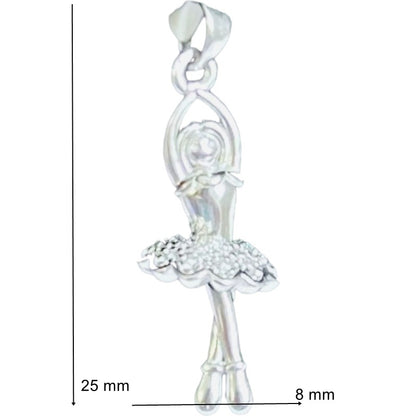 Pandantiv, Jolie Silver, Argint 925, Model Balerina Delicata, 25 x 8 mm, 1.7 g-1