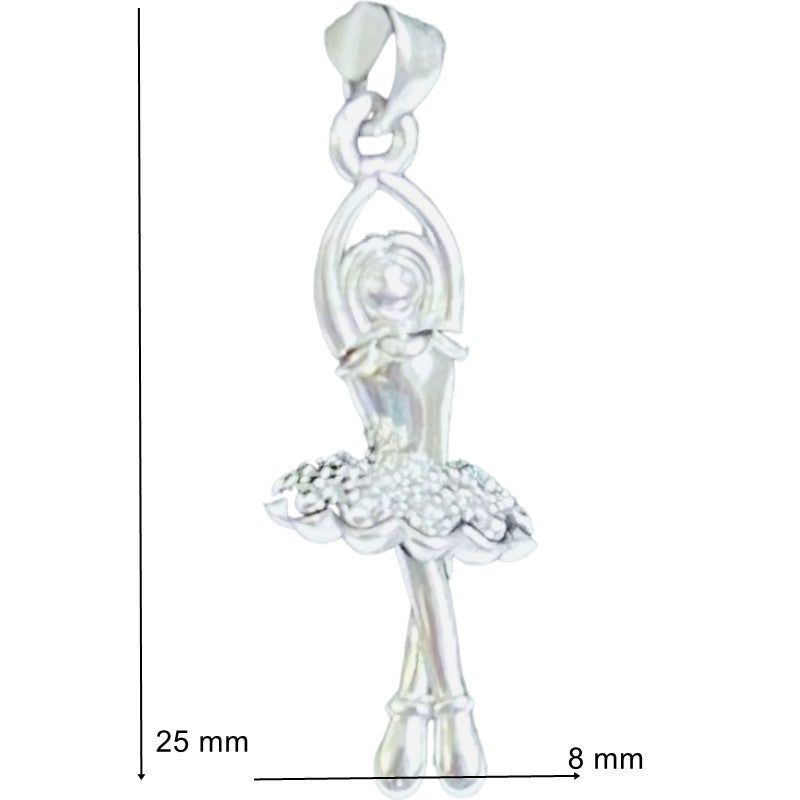 Pandantiv, Jolie Silver, Argint 925, Model Balerina Delicata, 25 x 8 mm, 1.7 g-1