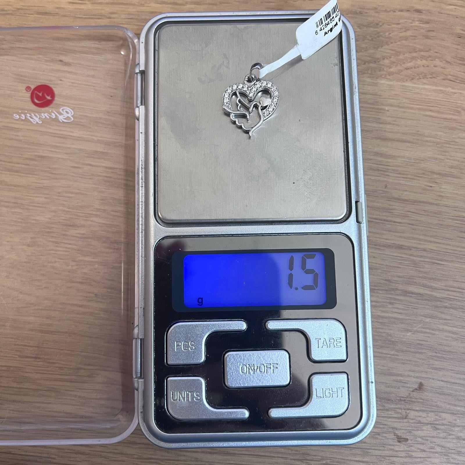 Pandantiv, Jolie Silver, Argint 925, Model Inima cu Porumbel, 20 x 15 mm, 1.5 g-7