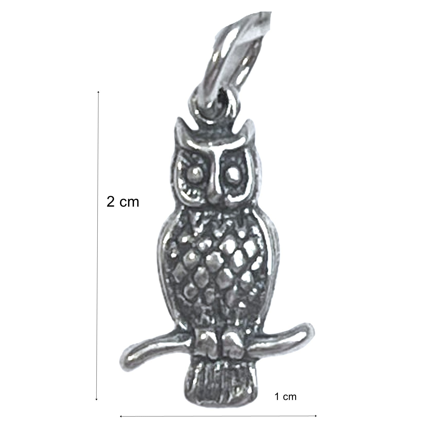 Pandantiv, Jolie Silver, Argint 925, Model Bufnita Pe Creanga, 1.5 g, 2 x 1 cm-2