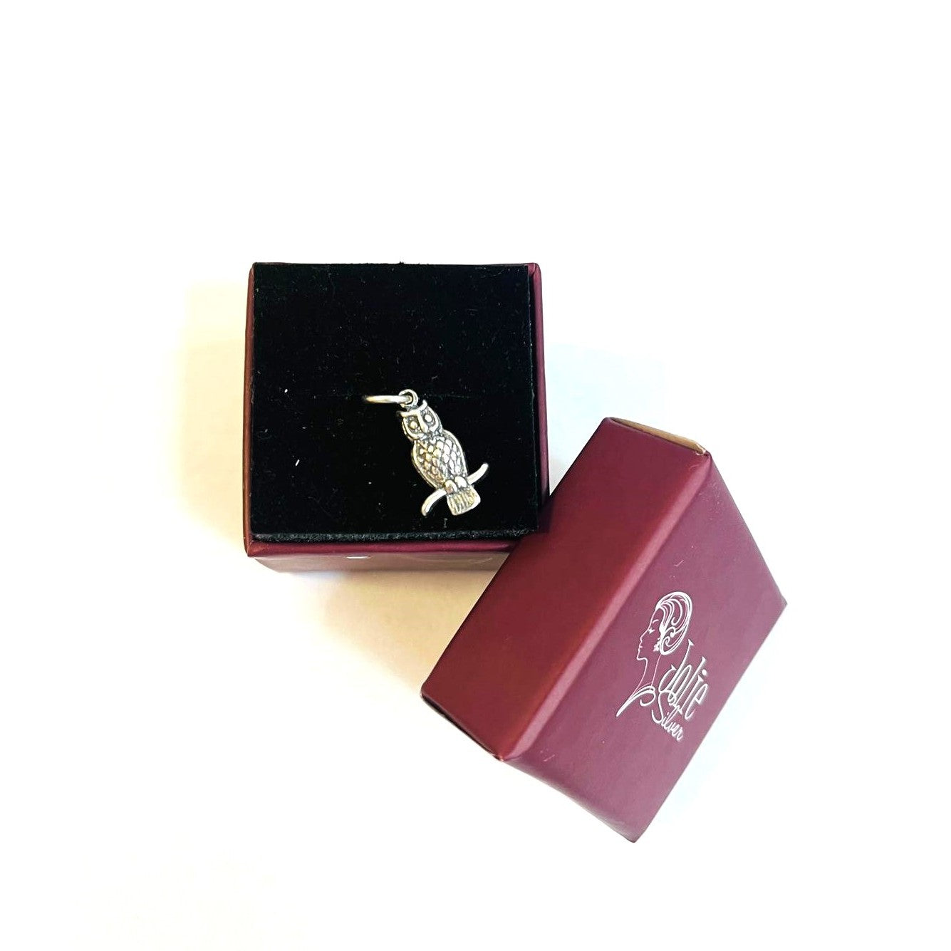 Pandantiv, Jolie Silver, Argint 925, Model Bufnita Pe Creanga, 1.5 g, 2 x 1 cm-4