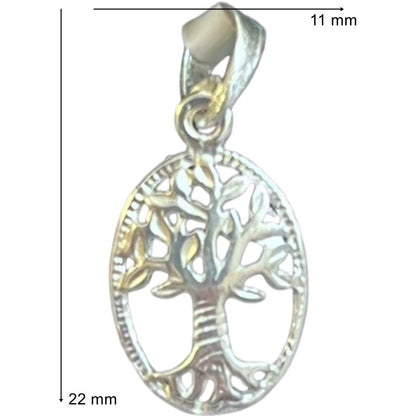 Pandantiv, Jolie Silver, Argint 925, Model Copacul Vietii Rodiat, 22 x 11 mm, 0.9 g-1