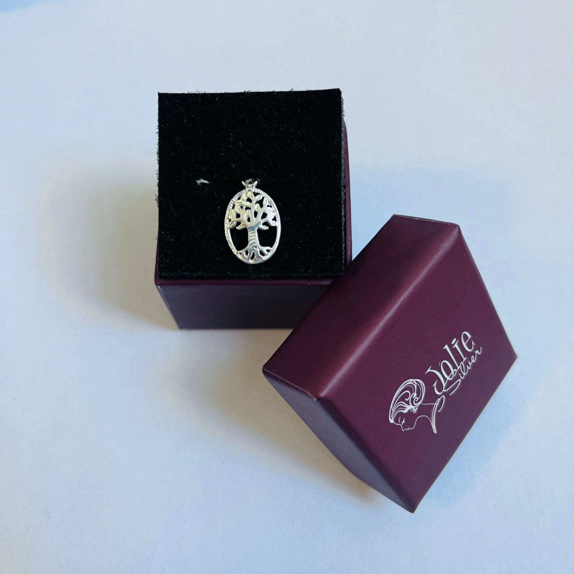 Pandantiv, Jolie Silver, Argint 925, Model Copacul Vietii Rodiat, 22 x 11 mm, 0.9 g-5