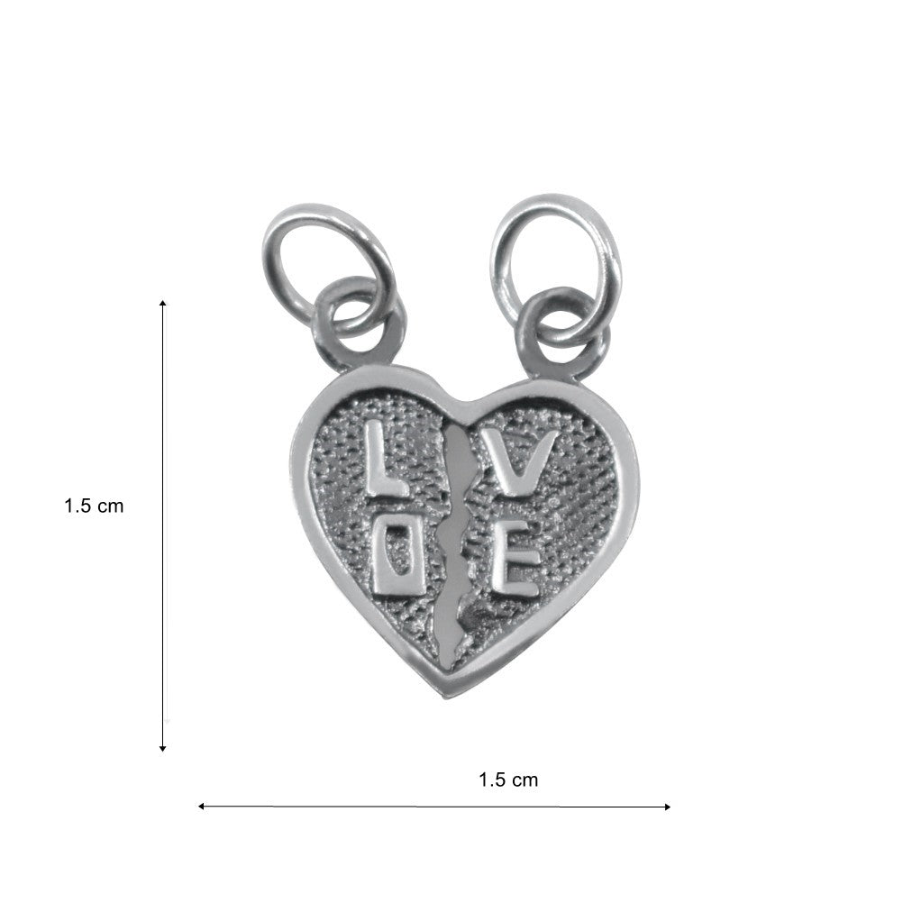 Pandantiv, Jolie Silver, Argint 925, Model Doua Jumatati Love, 1.1 g, 1.5 x 1.5 cm-5