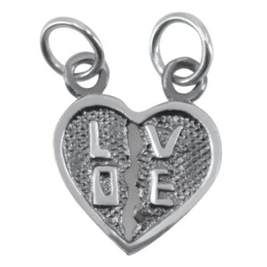 Pandantiv, Jolie Silver, Argint 925, Model Doua Jumatati Love, 1.1 g, 1.5 x 1.5 cm-0