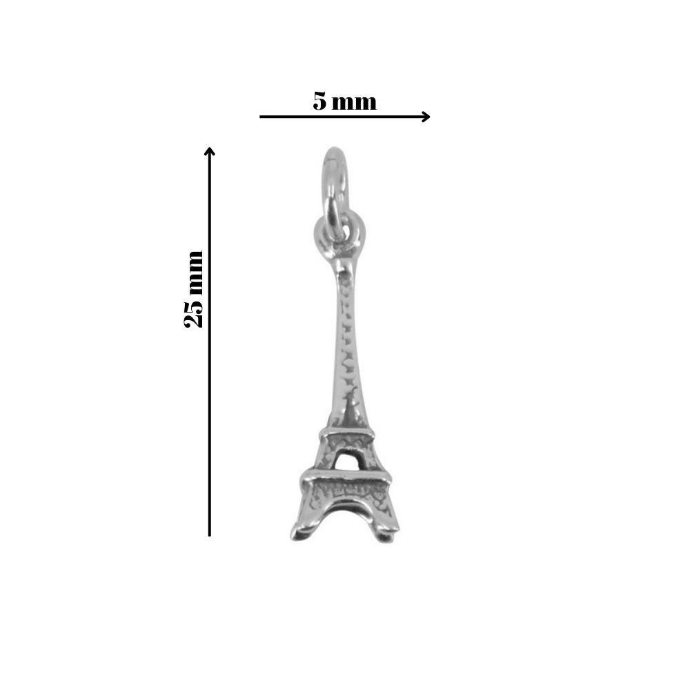 Pandantiv, Jolie Silver, Argint 925, Model Eiffel Tower, 0.9 g, 25x5 mm-1