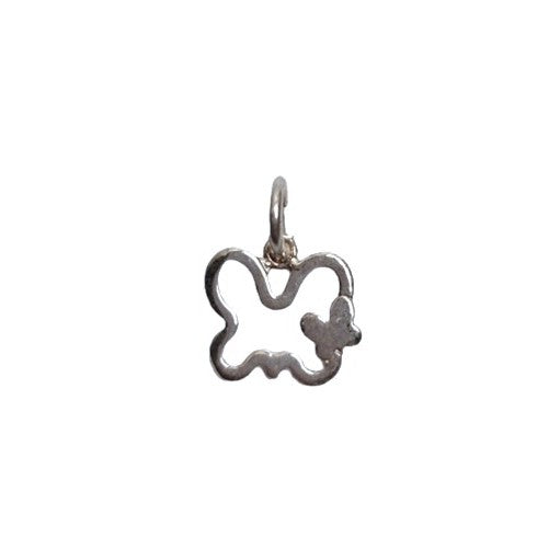 Pandantiv, Jolie Silver, Argint 925, Model Fluture Dublu, 0.9g, 1.2 cm x 1.2 cm-0