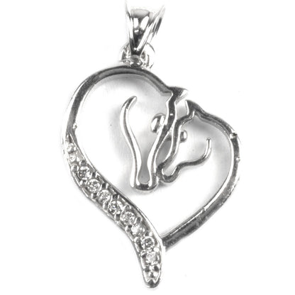 Pandantiv, Jolie Silver, Argint 925, Model Horses in Love, 16 x 20 mm, 1.6 g-0