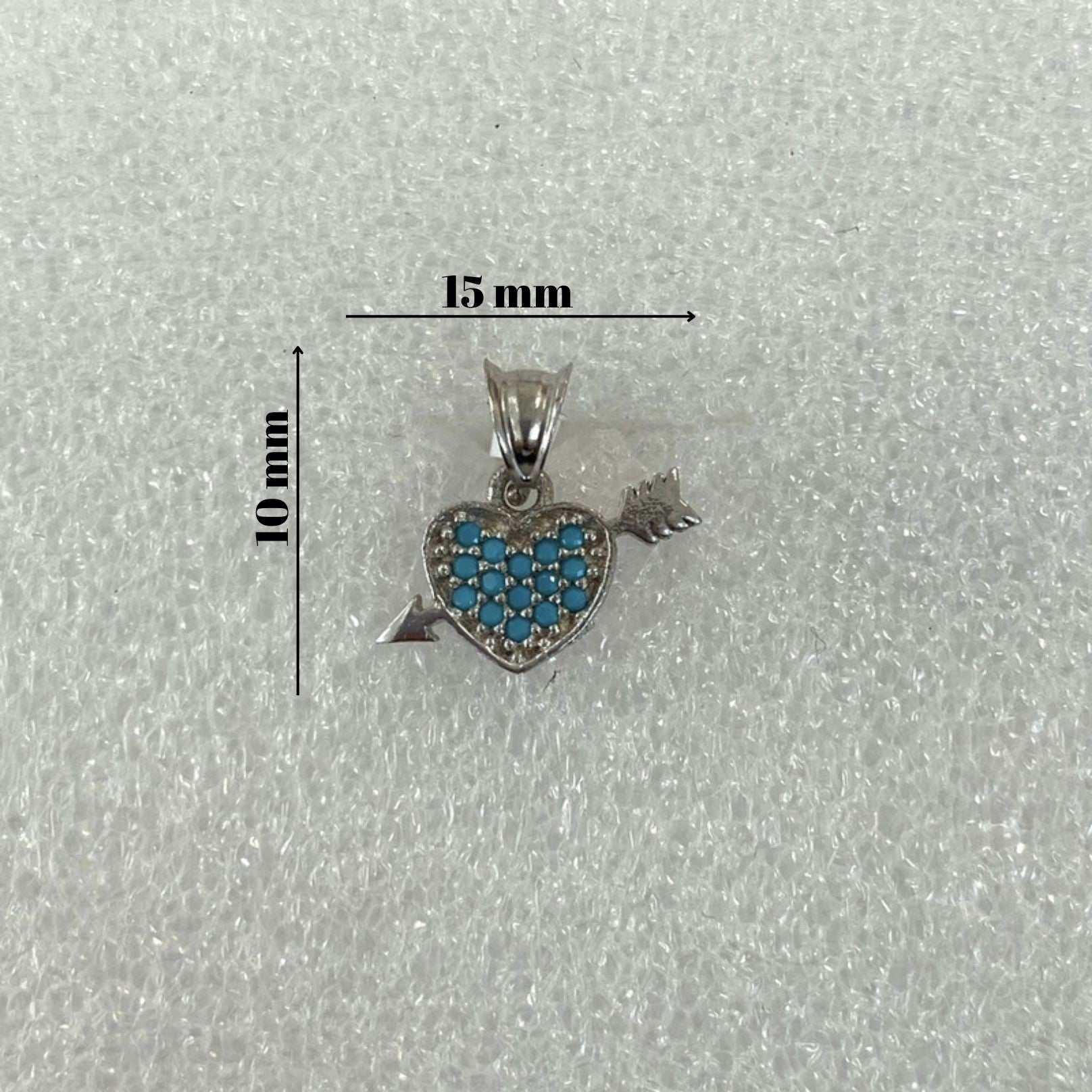 Pandantiv, Jolie Silver, Argint 925, Model Inima cu Sageata, 0.7 g, 10x15 mm-4