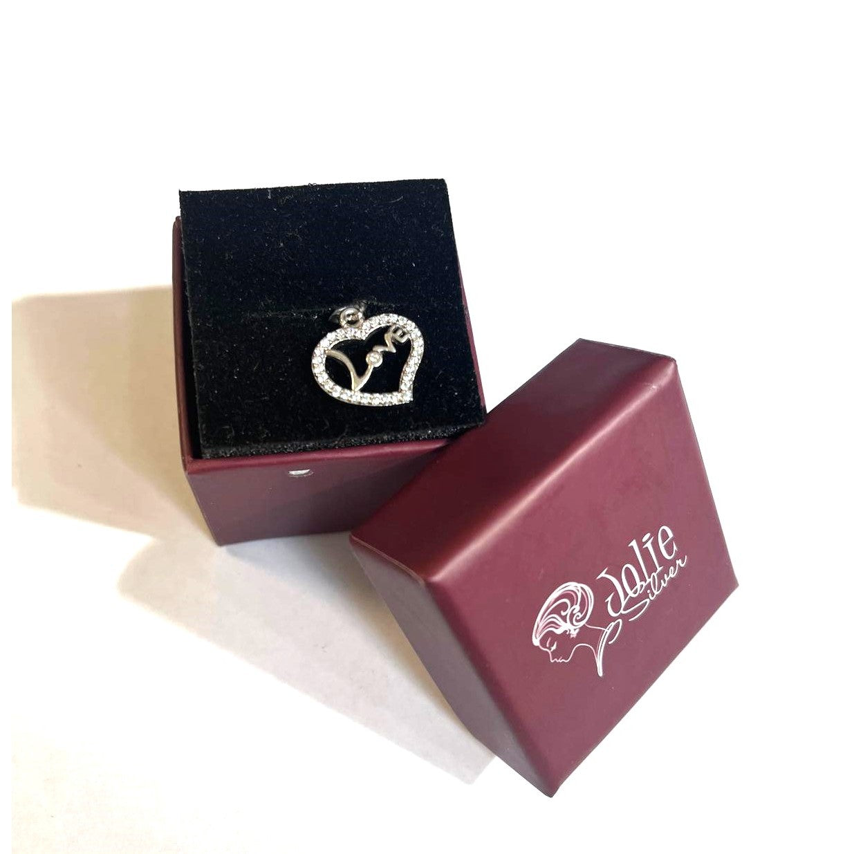 Pandantiv, Jolie Silver, Argint 925, Model Inima Love, 1.2 g, 1.5 x 1.5 cm-4