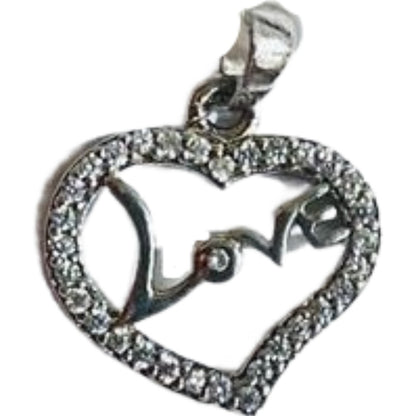 Pandantiv, Jolie Silver, Argint 925, Model Inima Love, 1.2 g, 1.5 x 1.5 cm-0