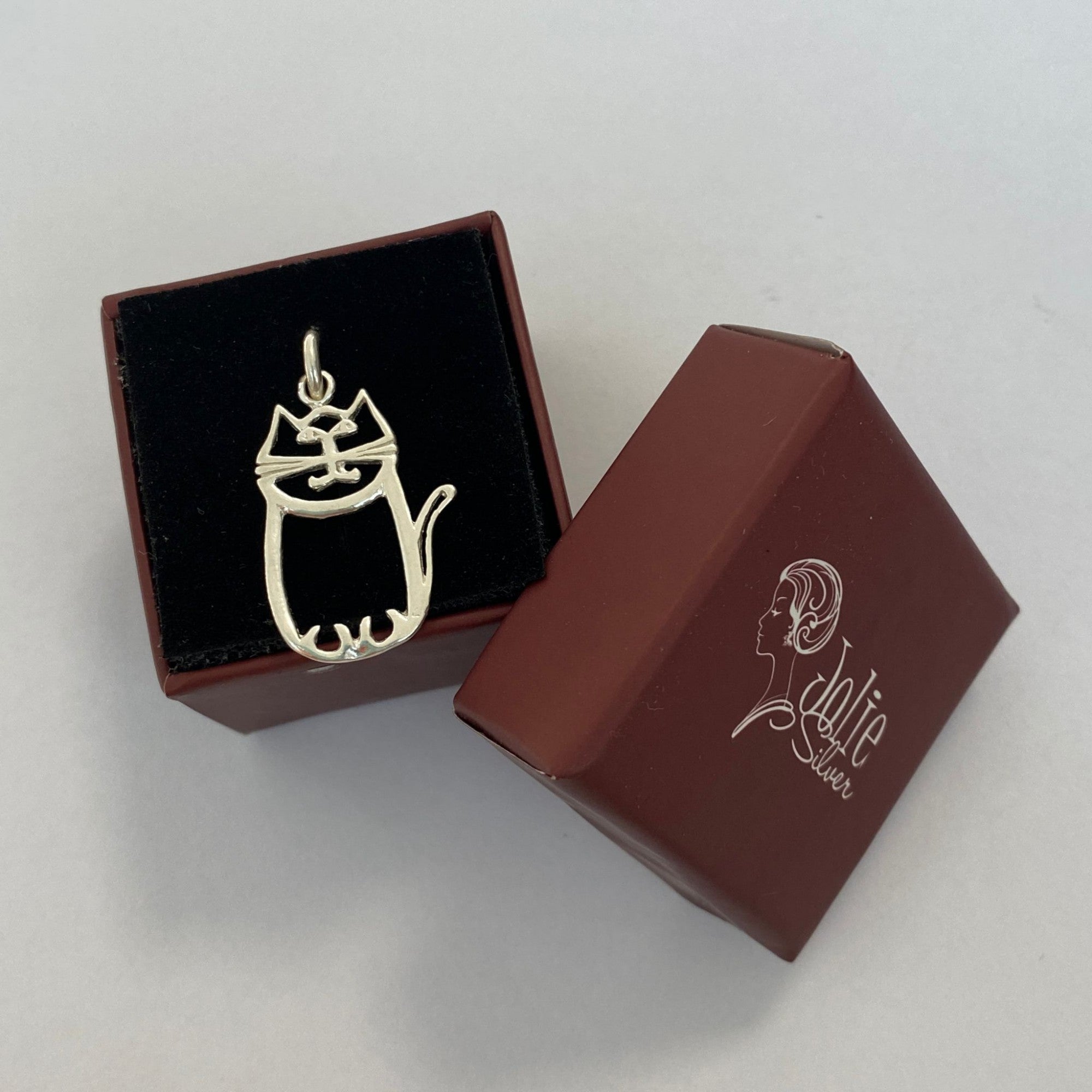 Pandantiv, Jolie Silver, Argint 925, Model Pisica, 2 g, 25x15 mm-2