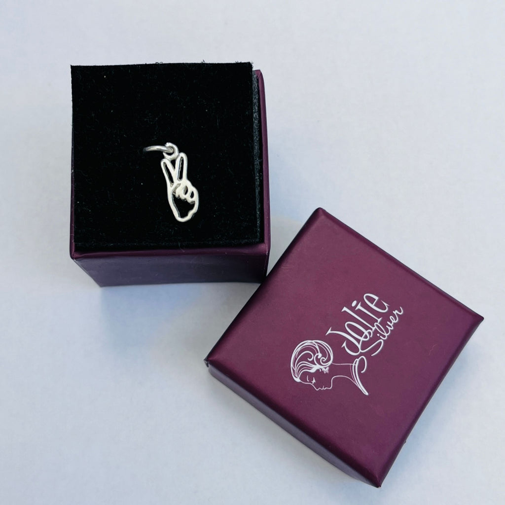 Pandantiv, Jolie Silver, Argint 925, Model Semnul Pacii, 19 x 16 mm, 0.9 g-5