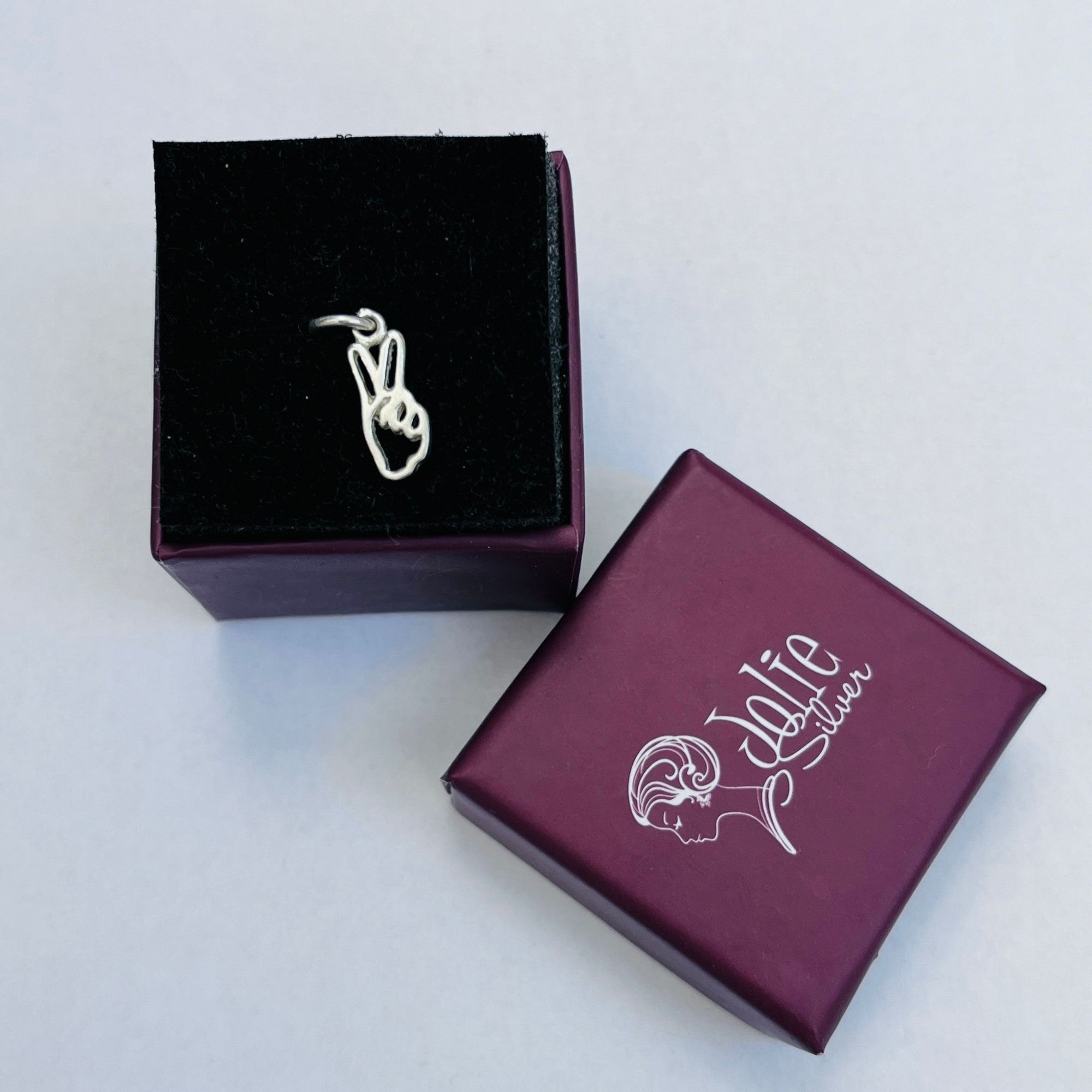 Pandantiv, Jolie Silver, Argint 925, Model Semnul Pacii, 19 x 16 mm, 0.9 g-5
