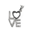 Pandantiv Love, Argint 925, 2 x 1 cm-0