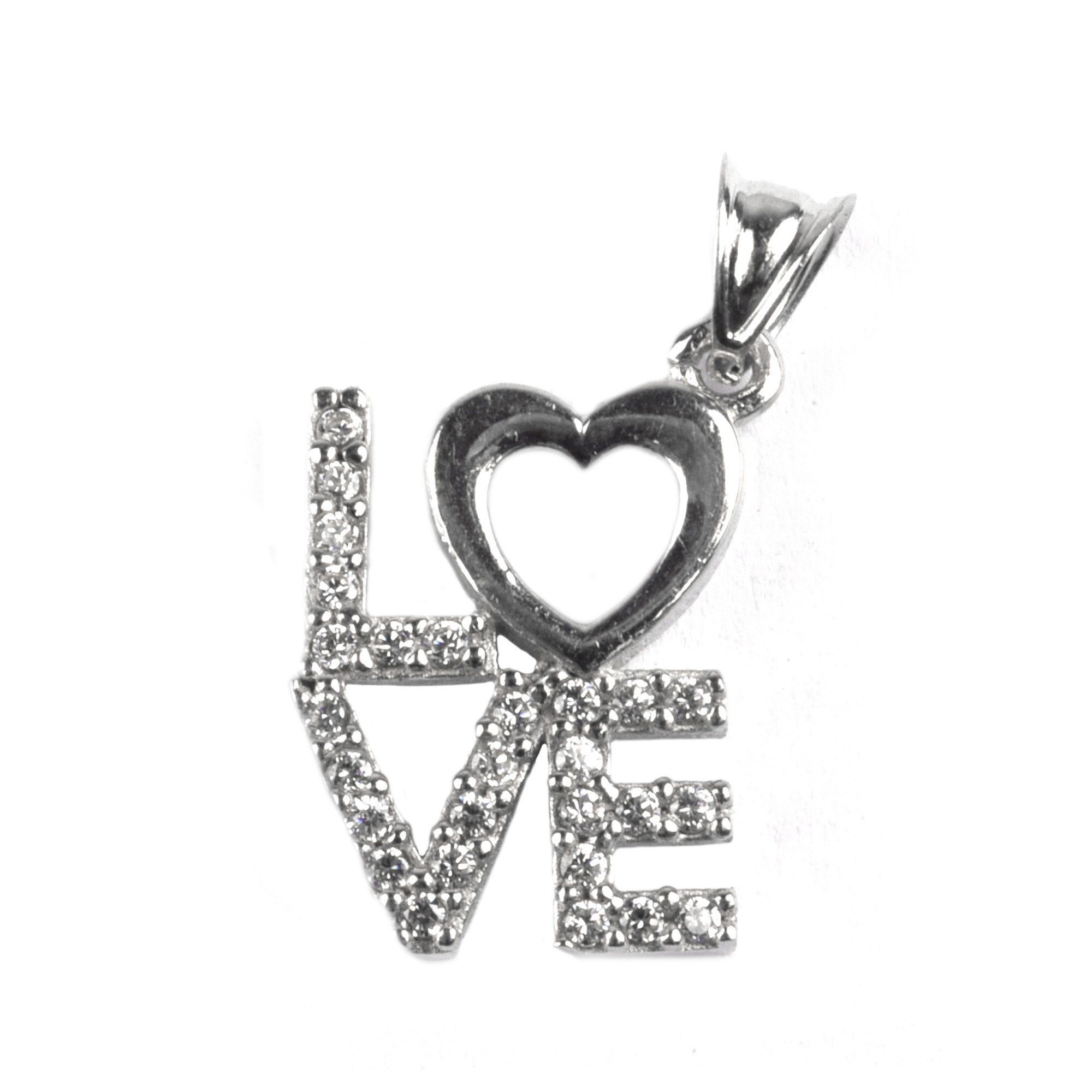 Pandantiv Love, Argint 925, 2 x 1 cm-0