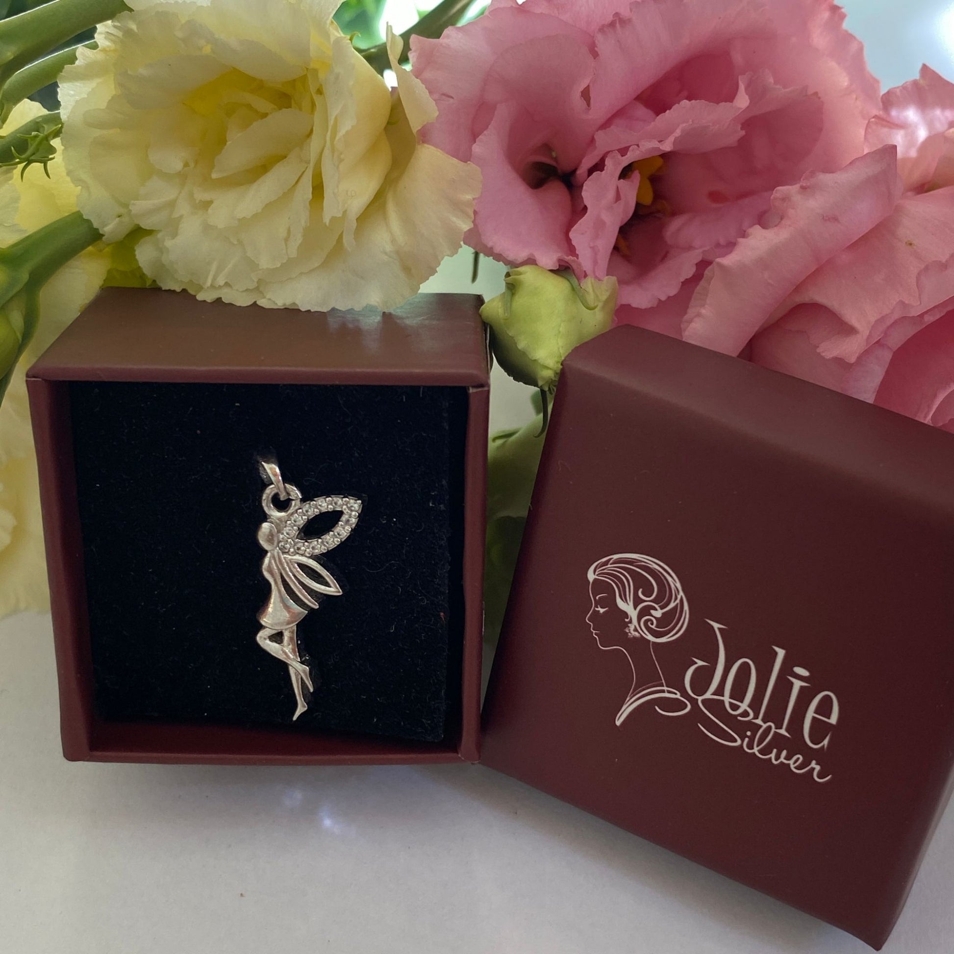 Pandantiv, Jolie Silver, Argint 925, Model Zana cu Pietre, 1.6 g, 25x10 mm-3