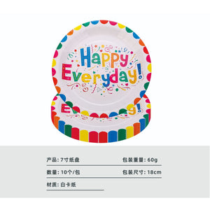 Set 10 Farfurii Happy Everyday, Flippy, 17 cm, Multicolor-0