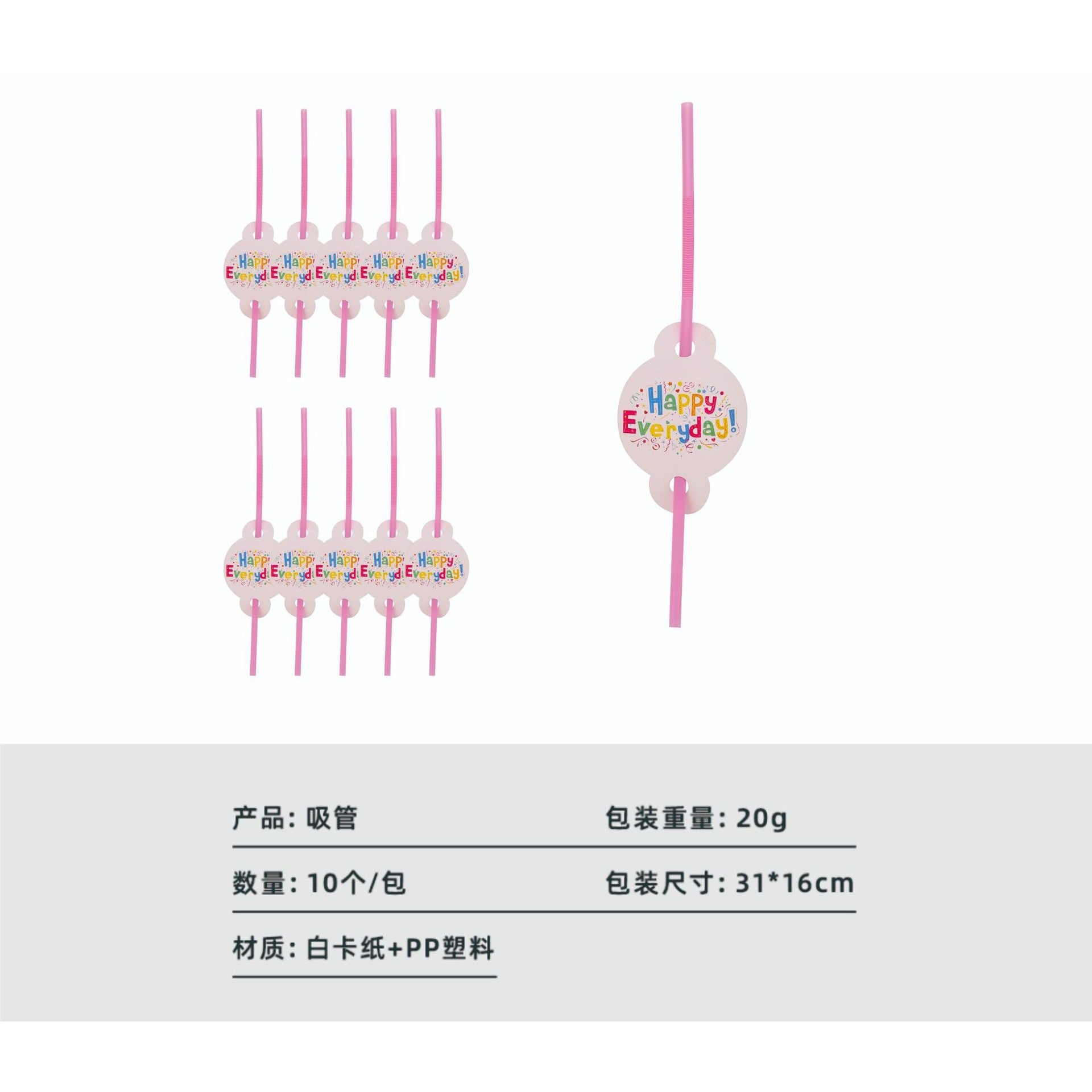 Set 10 Paie, Flippy, Model Happy Everyday, Tematica Aniversare, Multicolor-0