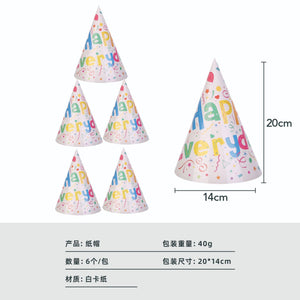 Set 6 Coifuri Happy Everyday, Flippy, pentru Petrecere, 20x14 cm, Multicolor-0
