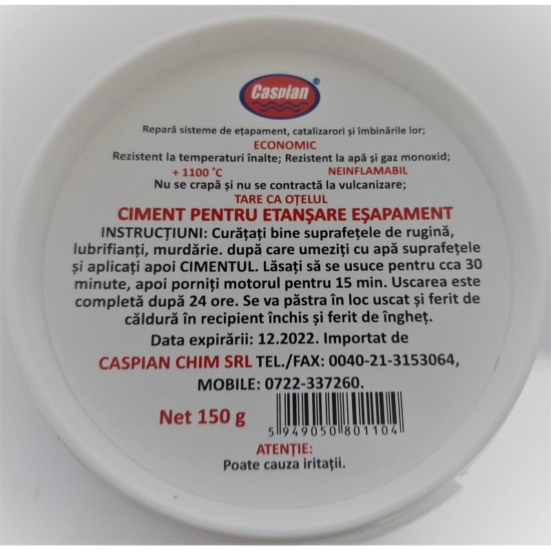 Pasta de lipit esapament rezistenta la temperaturi inalte,150g, temperatura +1100°C-1
