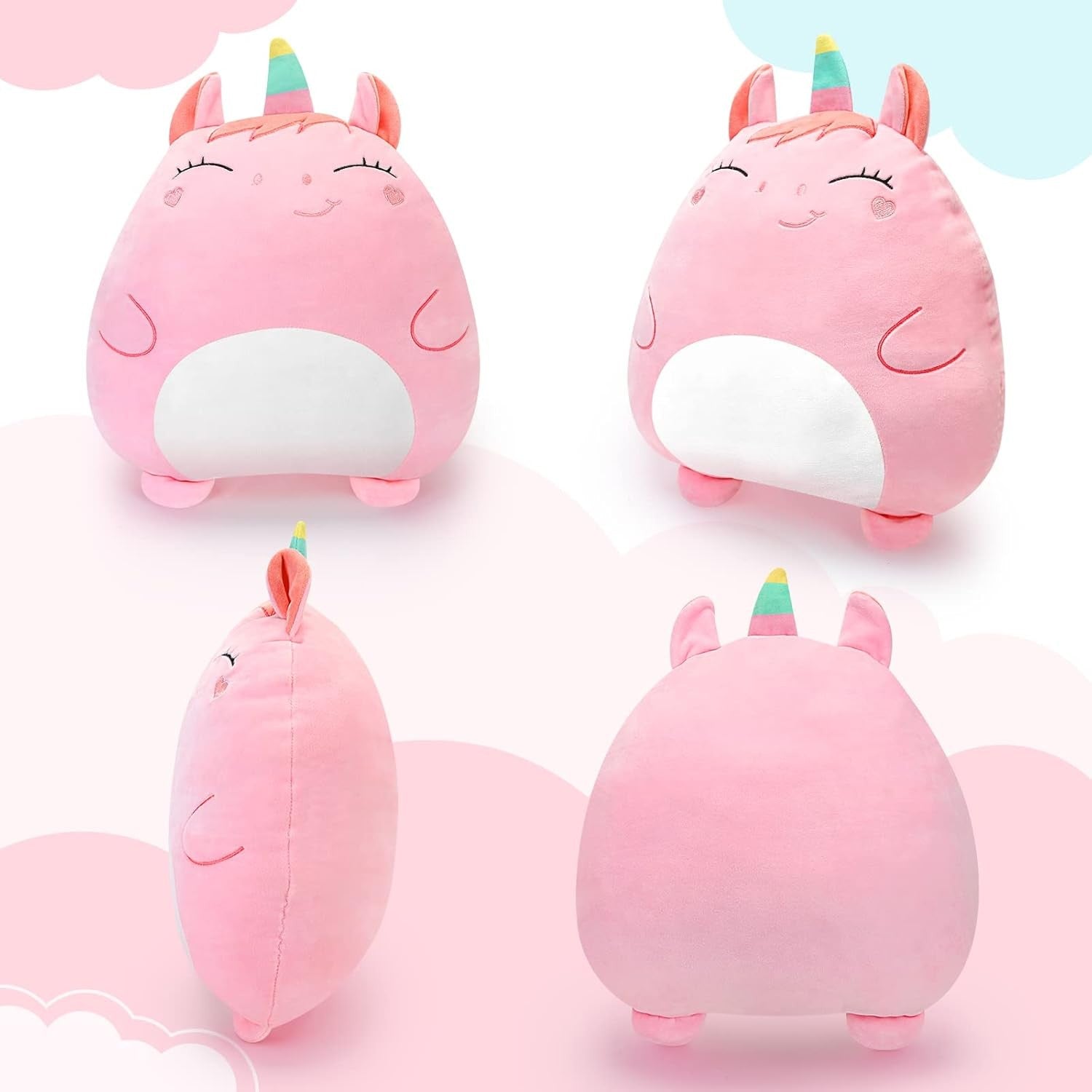 Patura 2in1 pentru Pat sau Canapea, Flippy, Model Jucarie Unicorn cu Spatiu de Depozitare Patura, Microfibra, 1x1.7 m, Roz-1
