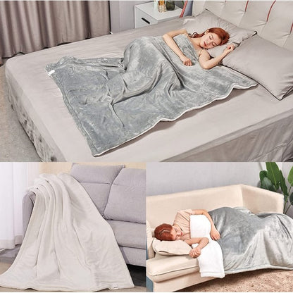 Patura Cu Incalzire Electrica, Flippy, 135 W, 180x130 cm, 6 Trepte De Incalzire, Flanel, Gri-2