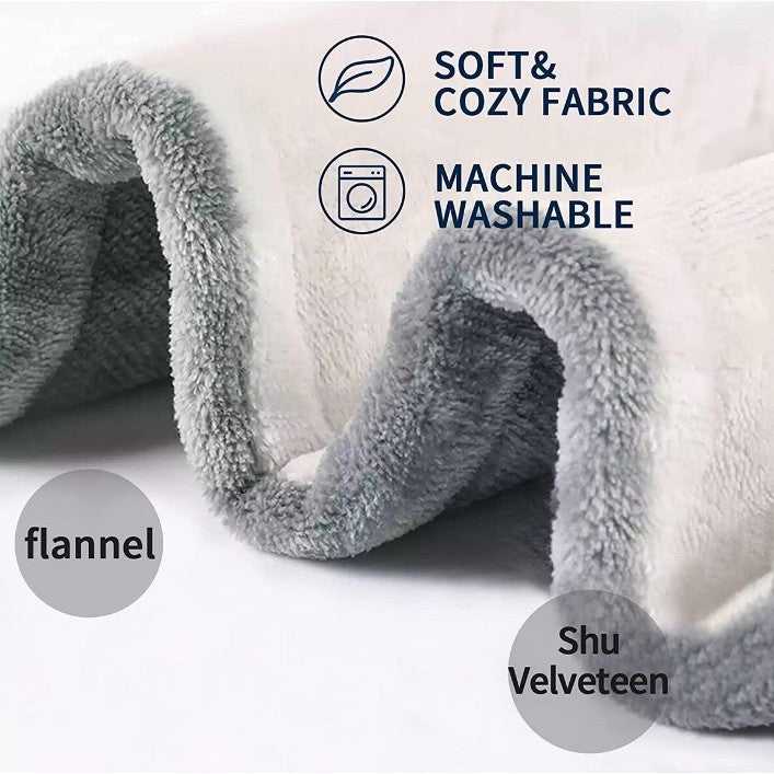 Patura Cu Incalzire Electrica, Flippy, 135 W, 180x130 cm, 6 Trepte De Incalzire, Flanel, Gri-4