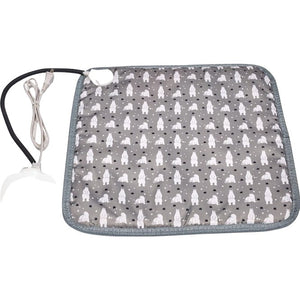 Patura electrica pentru animale de companie, perna pentru caini, 45 x 45 cm, 28 W, 9 trepte de reglaj perna pentru pisici, anti-alunecare, gri-European standard 230V timing; Width: 45X45cm-0