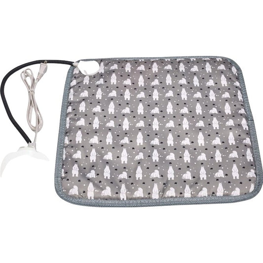 Patura electrica pentru animale de companie, perna pentru caini, 45 x 45 cm, 28 W, 9 trepte de reglaj perna pentru pisici, anti-alunecare, gri-European standard 230V timing; Width: 45X45cm-0