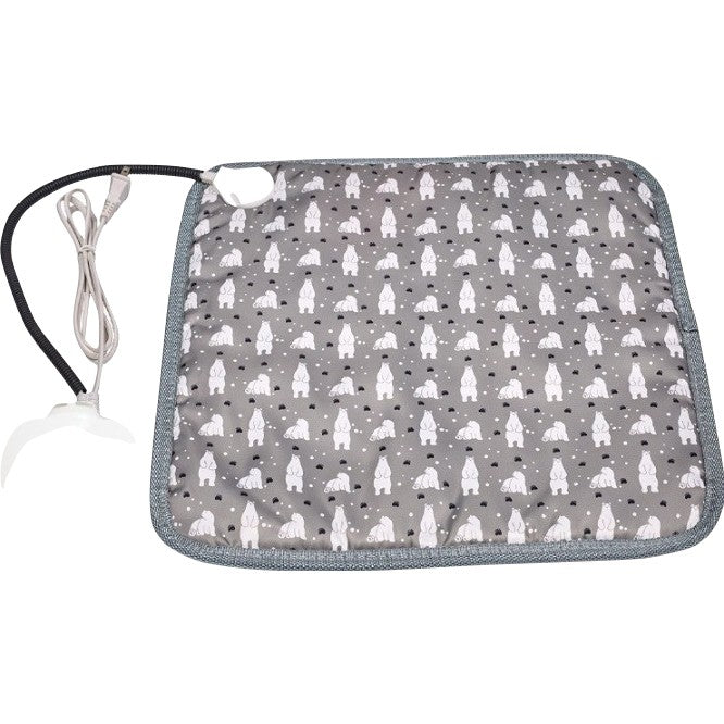 Patura electrica pentru animale de companie, perna pentru caini, 45 x 45 cm, 28 W, 9 trepte de reglaj perna pentru pisici, anti-alunecare, gri-European standard 230V timing; Width: 45X45cm-0