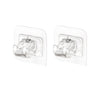 Set 2 Carlige Adezive Transparente, Flippy, Rezistente la Apa, 5 kg, Plastic, 6x6x4 cm-0
