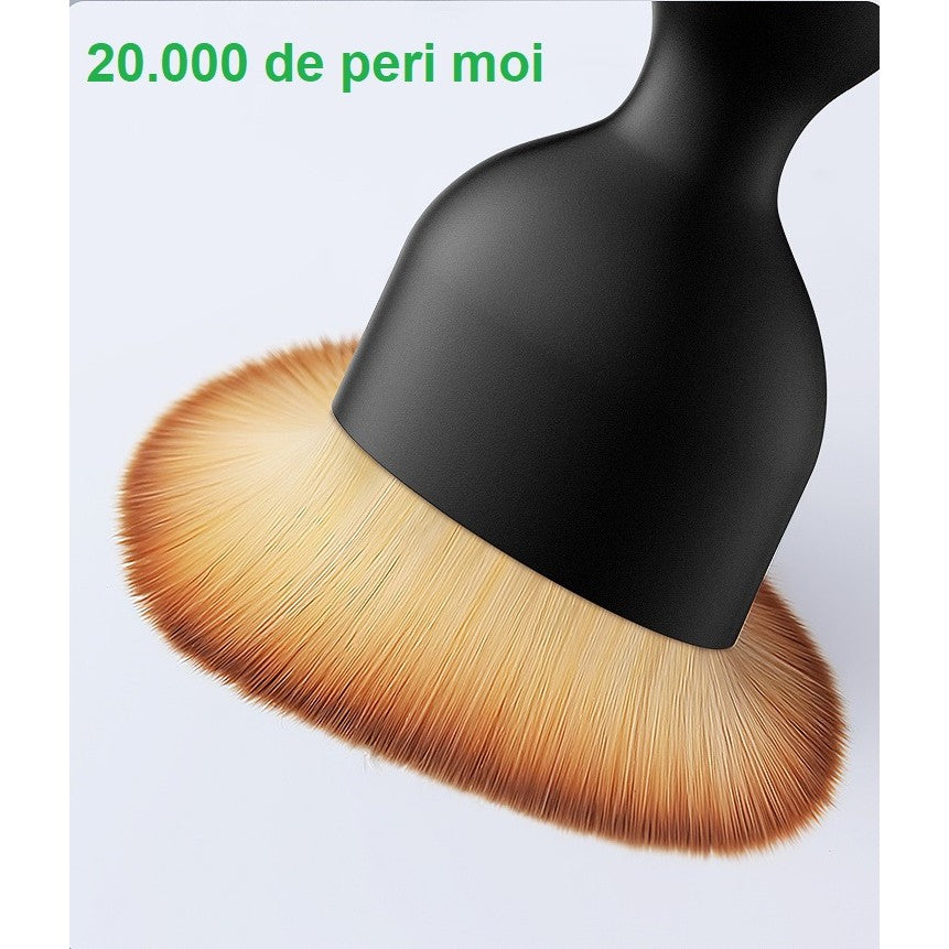 Pensula Multifunctionala, Flippy, Pentru Machiaj sau Indepartat Praful din Masina, Par Sintetic, cu Capac de Protectie, Negru-6