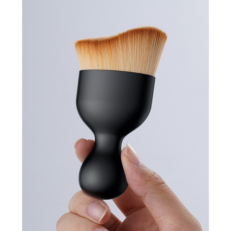 Pensula Multifunctionala, Flippy, Pentru Machiaj sau Indepartat Praful din Masina, Par Sintetic, cu Capac de Protectie, Negru-7