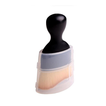 Pensula Multifunctionala, Flippy, Pentru Machiaj sau Indepartat Praful din Masina, Par Sintetic, cu Capac de Protectie, Negru-10